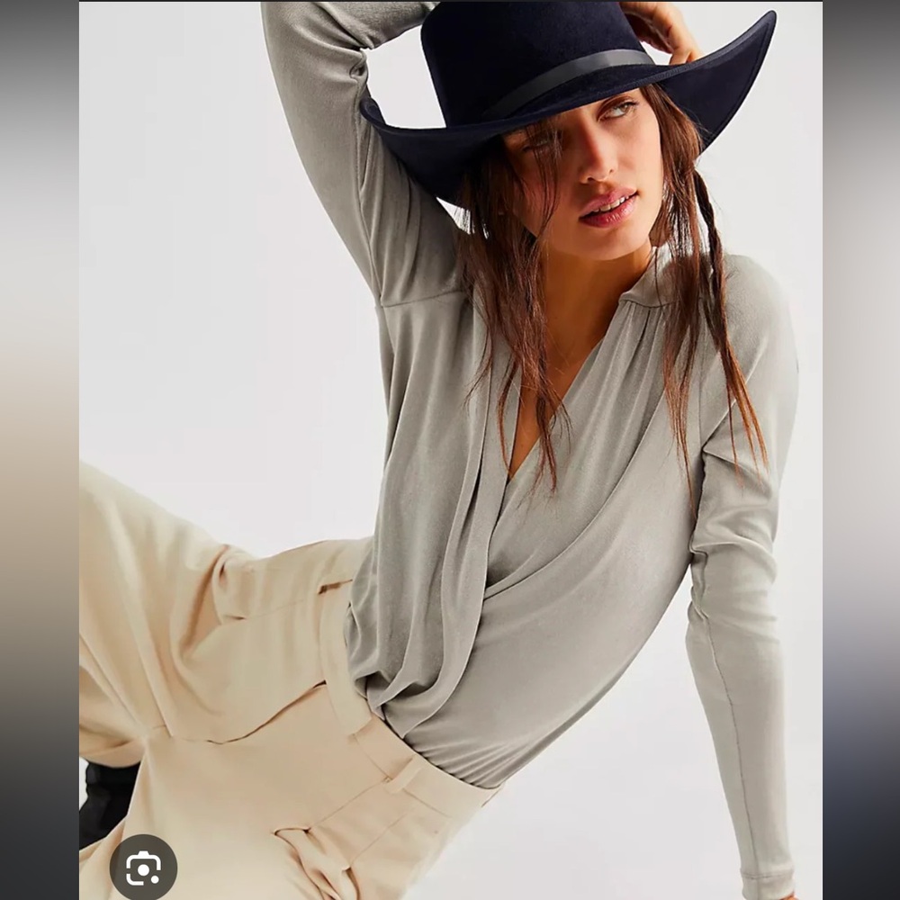 Free People Turnt v-neck Bodysuit